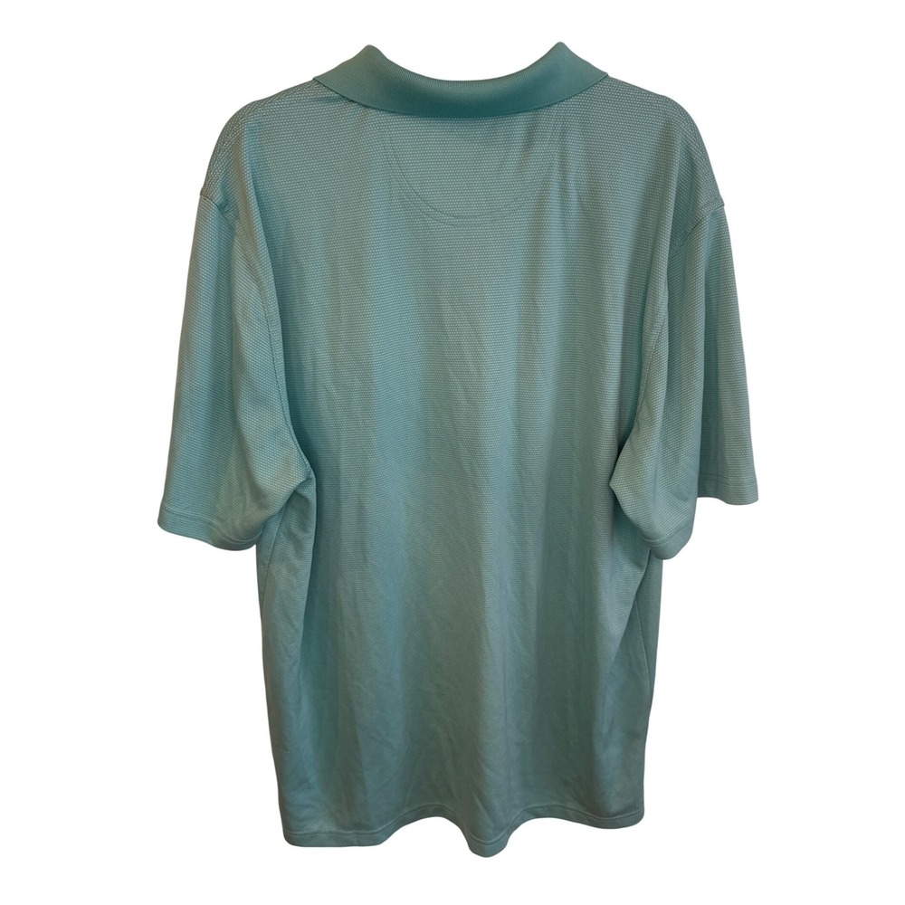 Greg Norman Play Dry Golf Polo Shirt Men's XL Tall Green Shark Logo Short Sleeve - Picture 4 of 4
